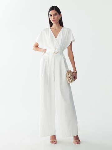BWLDR Jumpsuit 'Zarah' in White: front