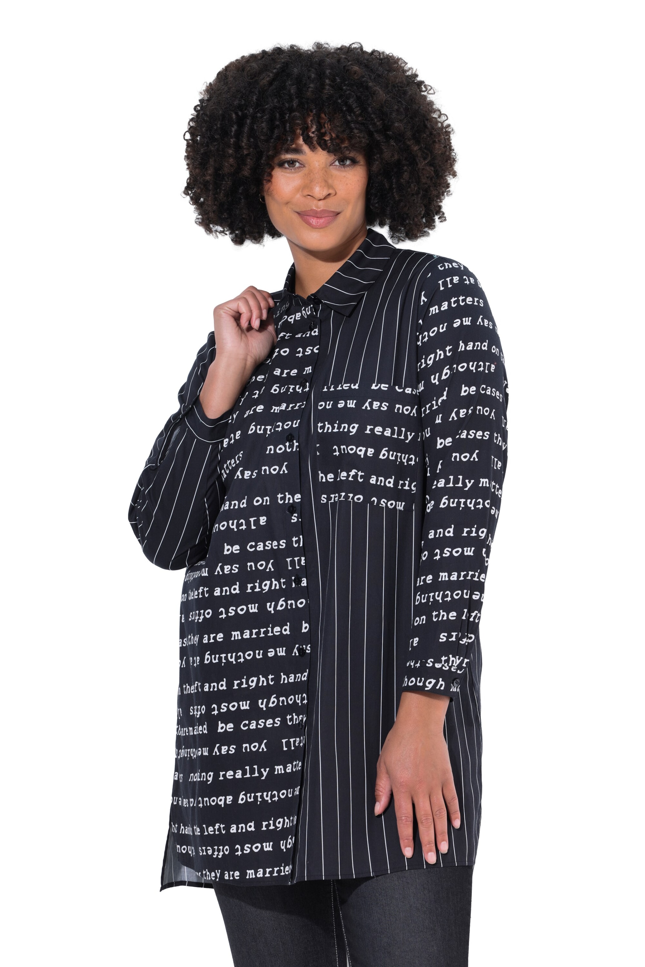 Angel of Style Blouse in Zwart: voorkant