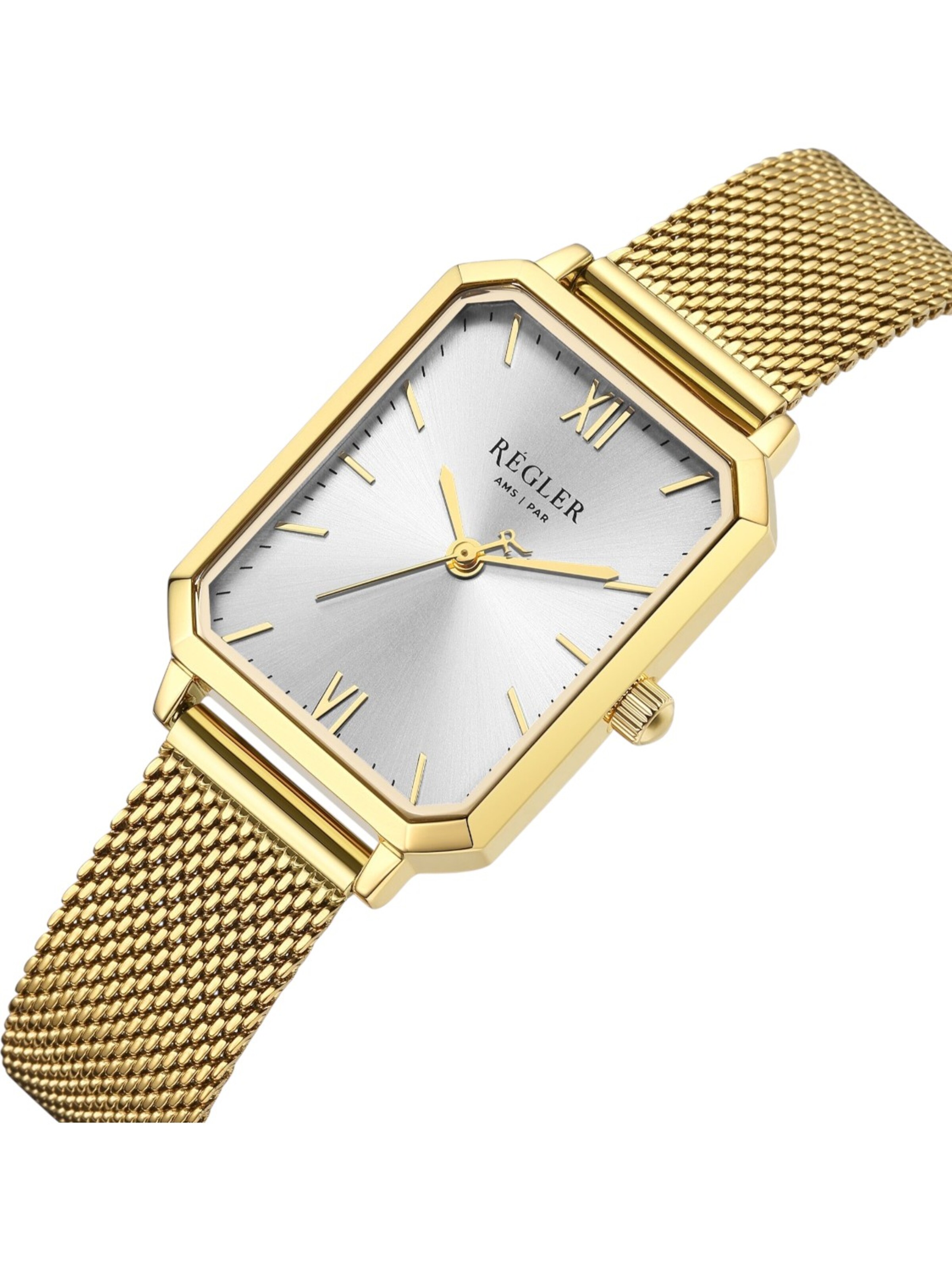 Montre à affichage analogique 'Régler Élégance Mesh Gold - Silver' Régler en or