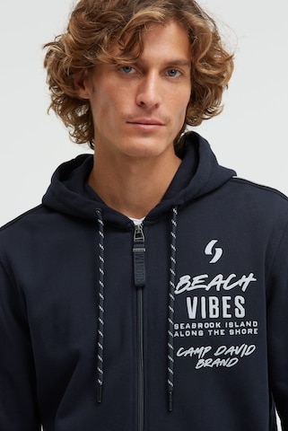 CAMP DAVID Zip-Up Hoodie in Blue
