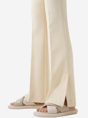 BOGNER Flared Pleat-Front Pants 'Jody' in Beige