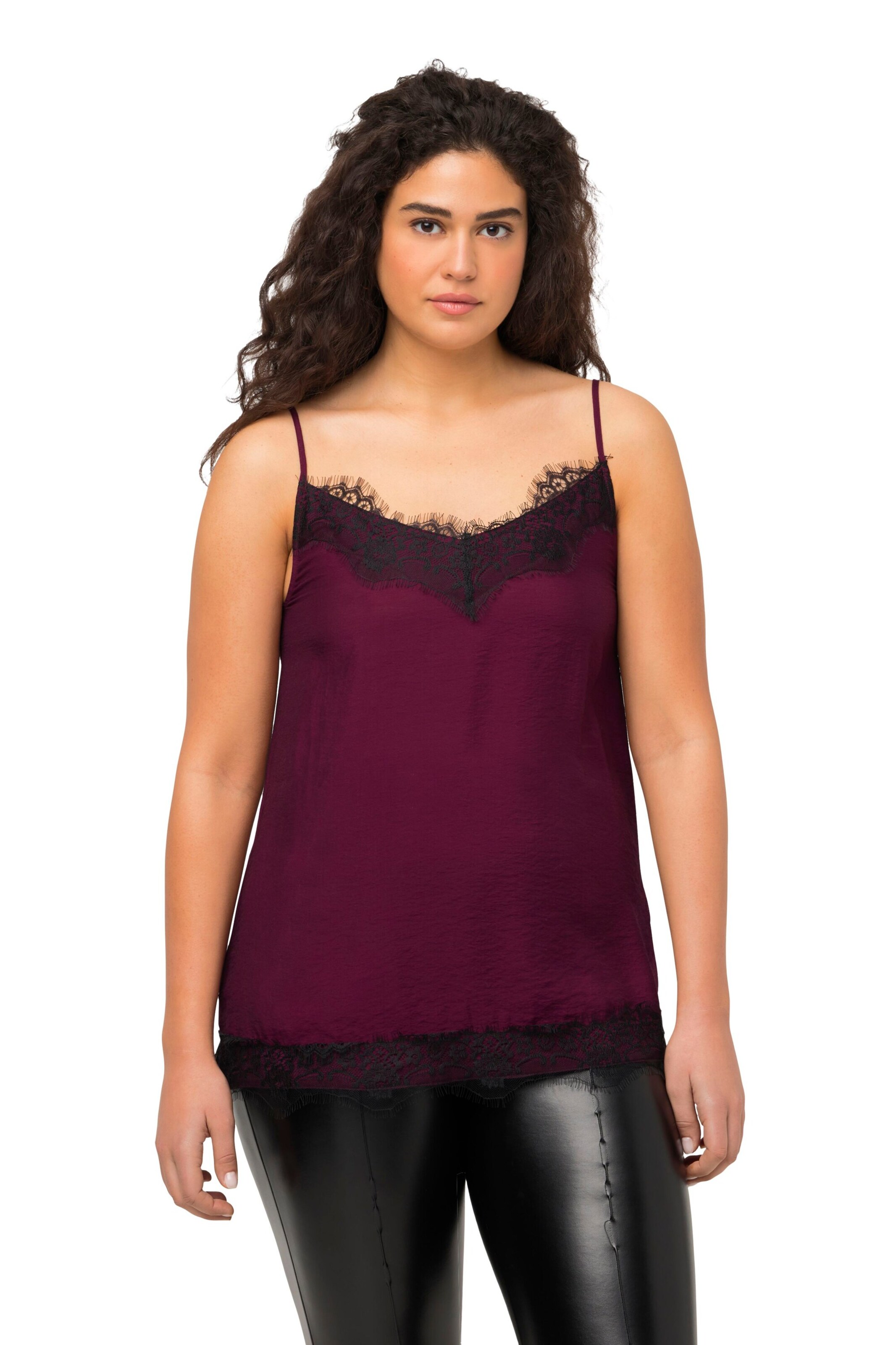 Ulla Popken Blusentop in Lila: Vorderseite