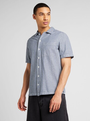 DEDICATED. Regular fit Button Up Shirt 'Brantevik' in Blue: front