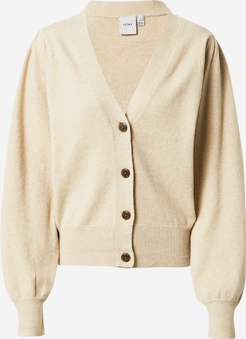 ICHI Gebreid vest 'Kate' in Beige: voorkant