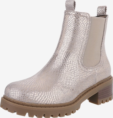 Ital-Design High Heels ' Plateaustiefeletten ' in Gold: Vorderseite