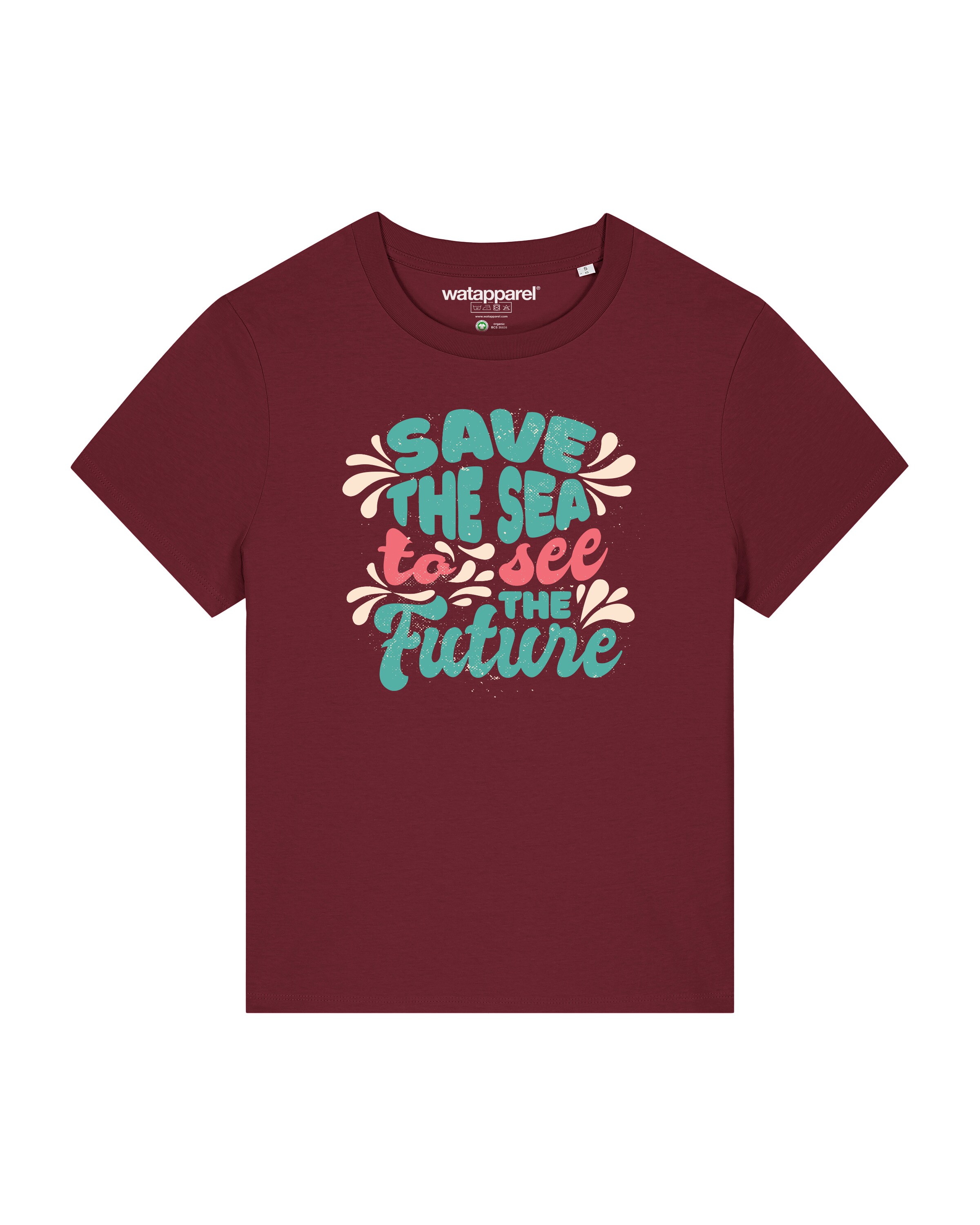 Watapparel Shirt 'Save the sea' in Red: front