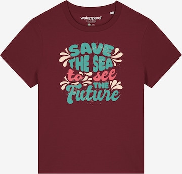 Watapparel T-Shirt 'Save the sea' in Rot: Vorderseite