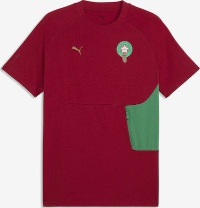 PUMA Funktionsshirt 'Marokko' in S in hellgrün / dunkelrot, Produktansicht