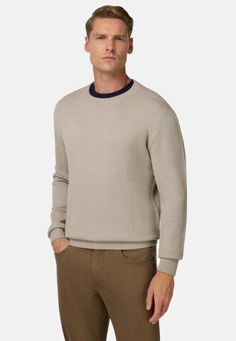 Pull-over Boggi Milano en beige : devant