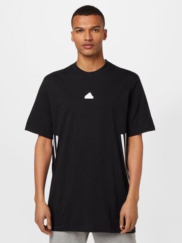 ADIDAS SPORTSWEAR Performance Shirt 'Future Icons 3-Stripes' in Black: front