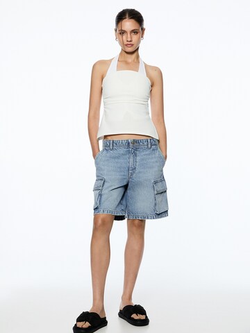 Pull&Bear Zvonové kalhoty Džíny s kapsami – modrá