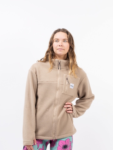 Eivy Athletic fleece jacket in Beige: front