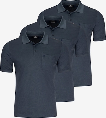 Ragman Shirt 'Basic' in Blauw: voorkant