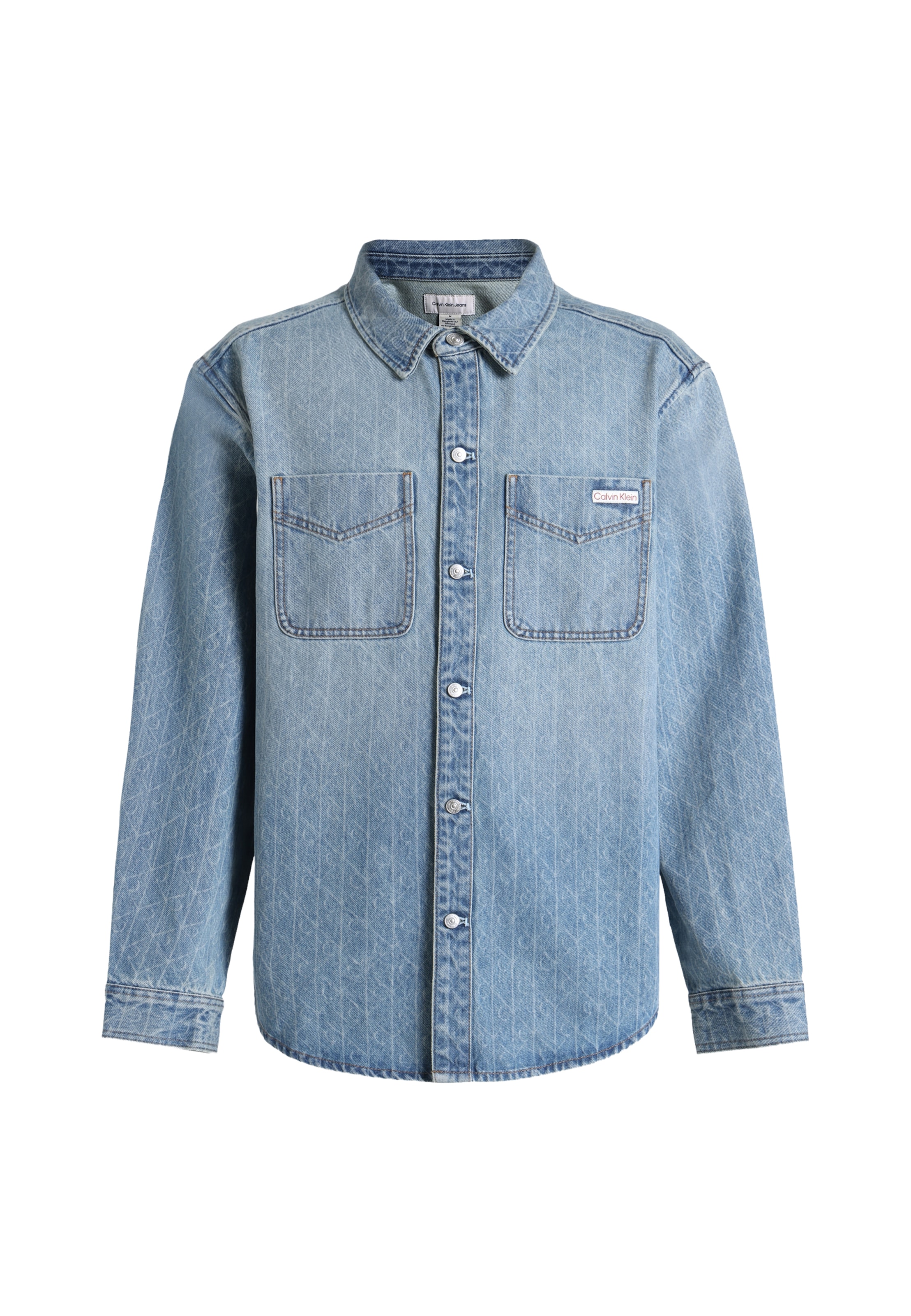 Calvin Klein Jeans Regular fit Srajca | modra barva: sprednja stran