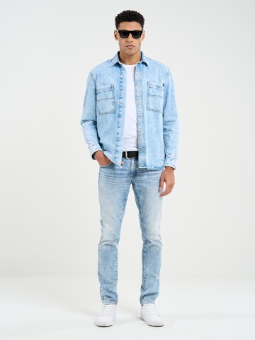 BIG STAR Regular fit Button Up Shirt ' PARS ' in Blue