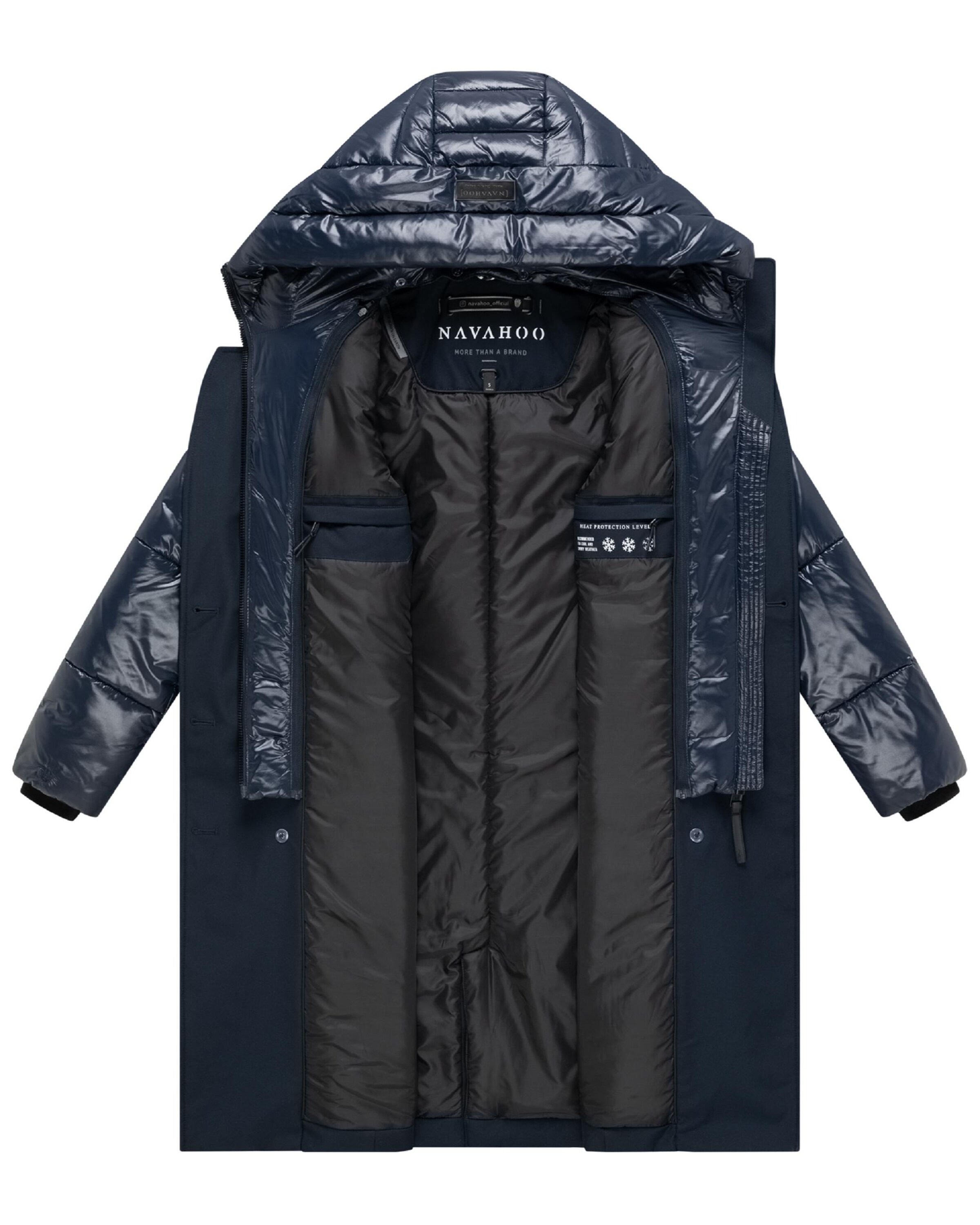 NAVAHOO Winter coat 'City-Glow 14' in Blue