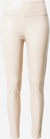 Nasty Gal Slim fit Leggings in Beige: front