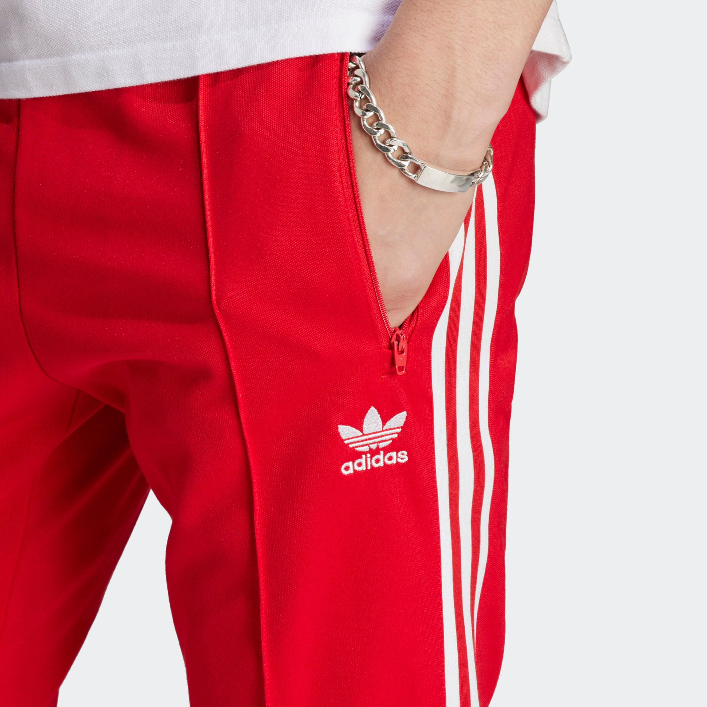 Jogging adidas rouge slim hotsell
