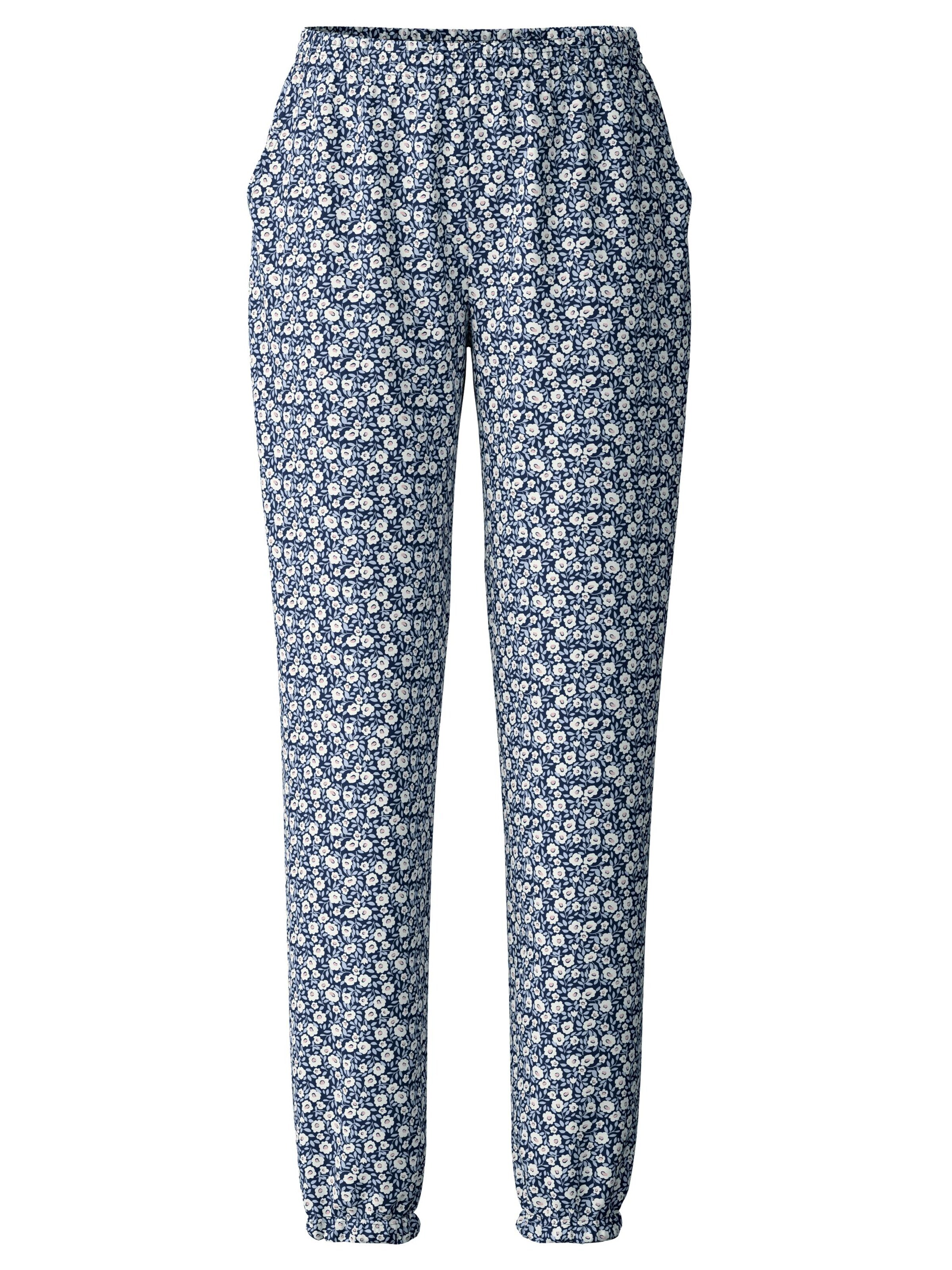 CALIDA Pajama Pants 'Favourites Botanic' in Blue: front