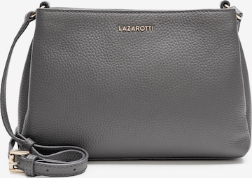 Lazarotti Umhängetasche 'Bologna Leather' in Grau: predná strana