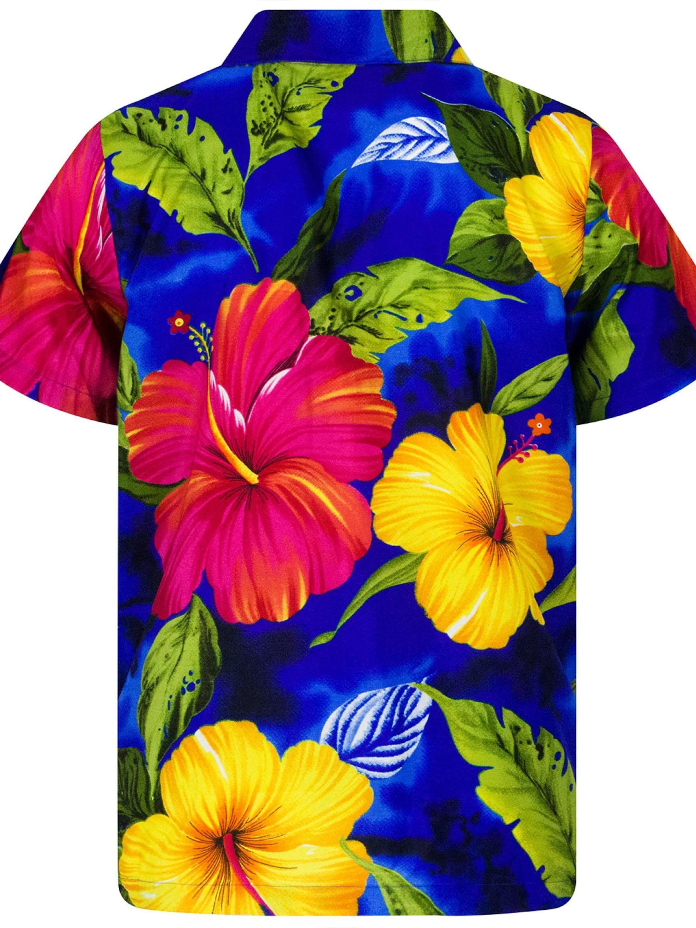 Maglietta 'Big Flower' di King Kameha in blu