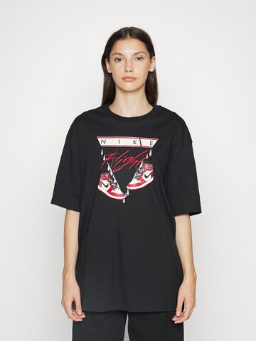 Jordan Υπερμέγεθες μπλουζάκι σε μαύρο: μπροστά