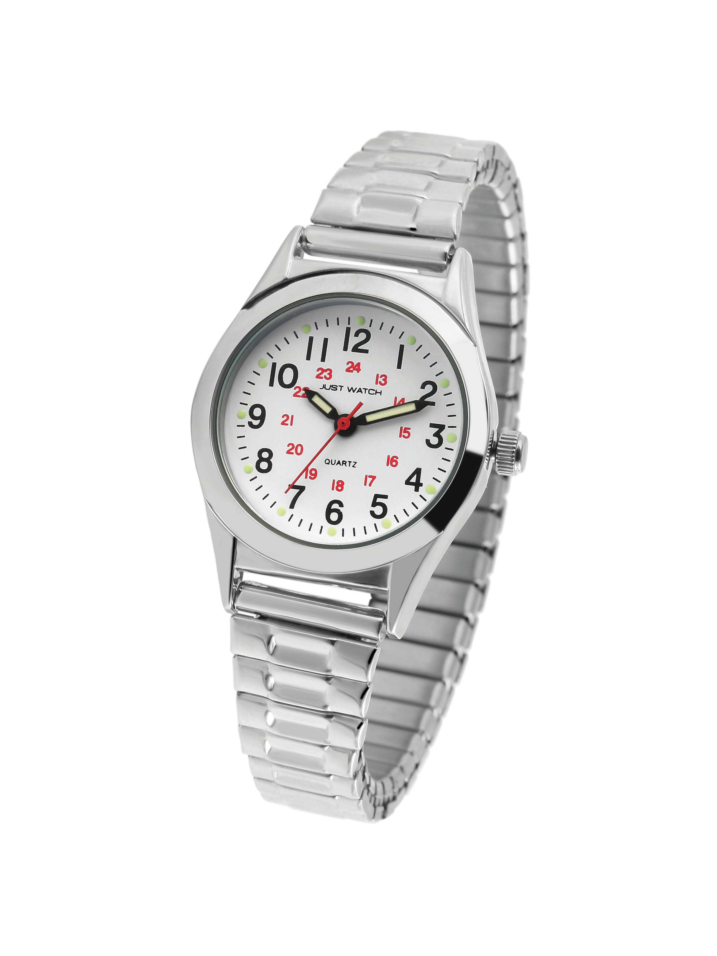 Just Watch Analoguhr‌‌‌‌‌ in Silber: Vorderseite