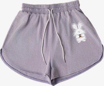 Loosefit Pantalon GORHEY en violet : devant