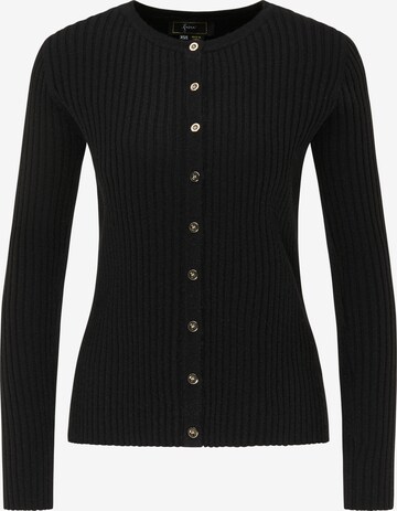 faina Knit Cardigan in Black: front