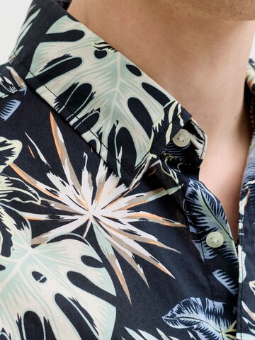JACK & JONES Средняя посадка Рубашка 'JJHonolulu' в Черный