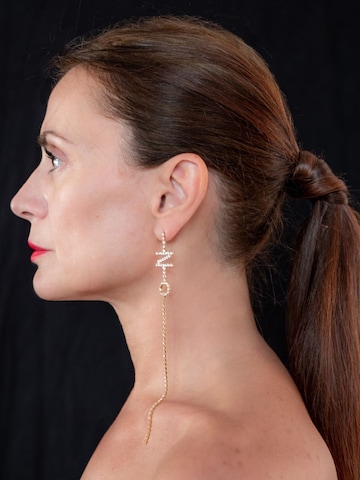 Addicted2 Uhani 'Yes & No orecchini placcati oro con strass' | zlata barva