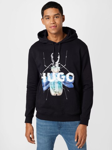 HUGO Red Sweatshirt 'Dyberbug' i svart: framsida