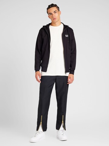 EA7 Emporio Armani Sweatjacke in Schwarz