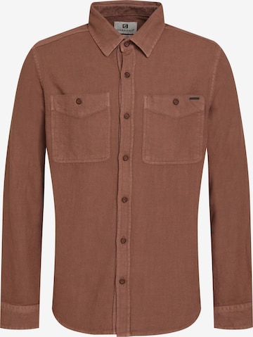Gabbiano Shirt in Braun: Vorderseite