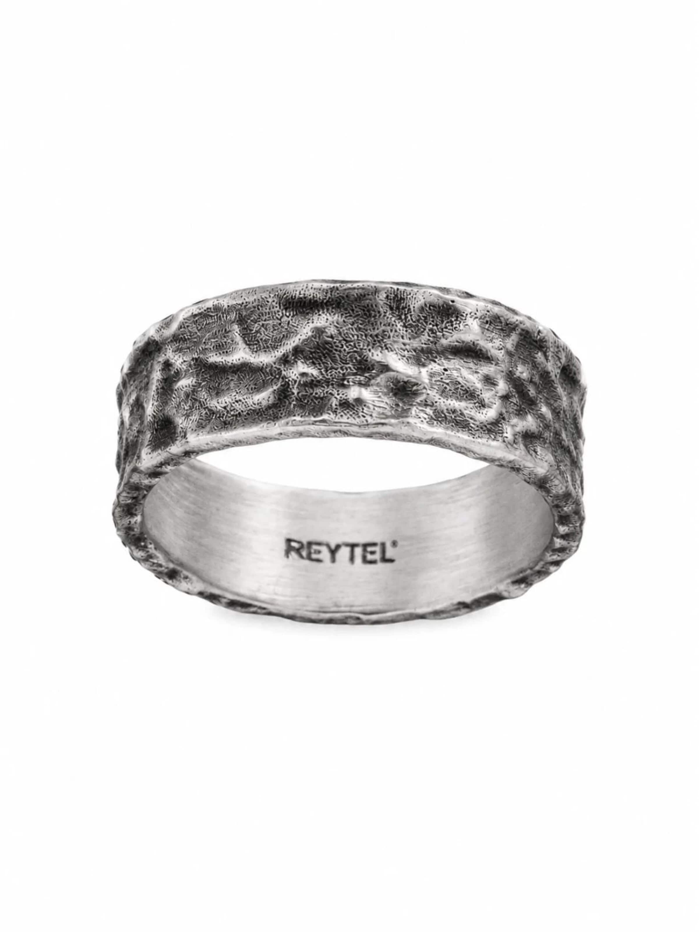 Bague 'RELIEF' REYTEL en argent : devant