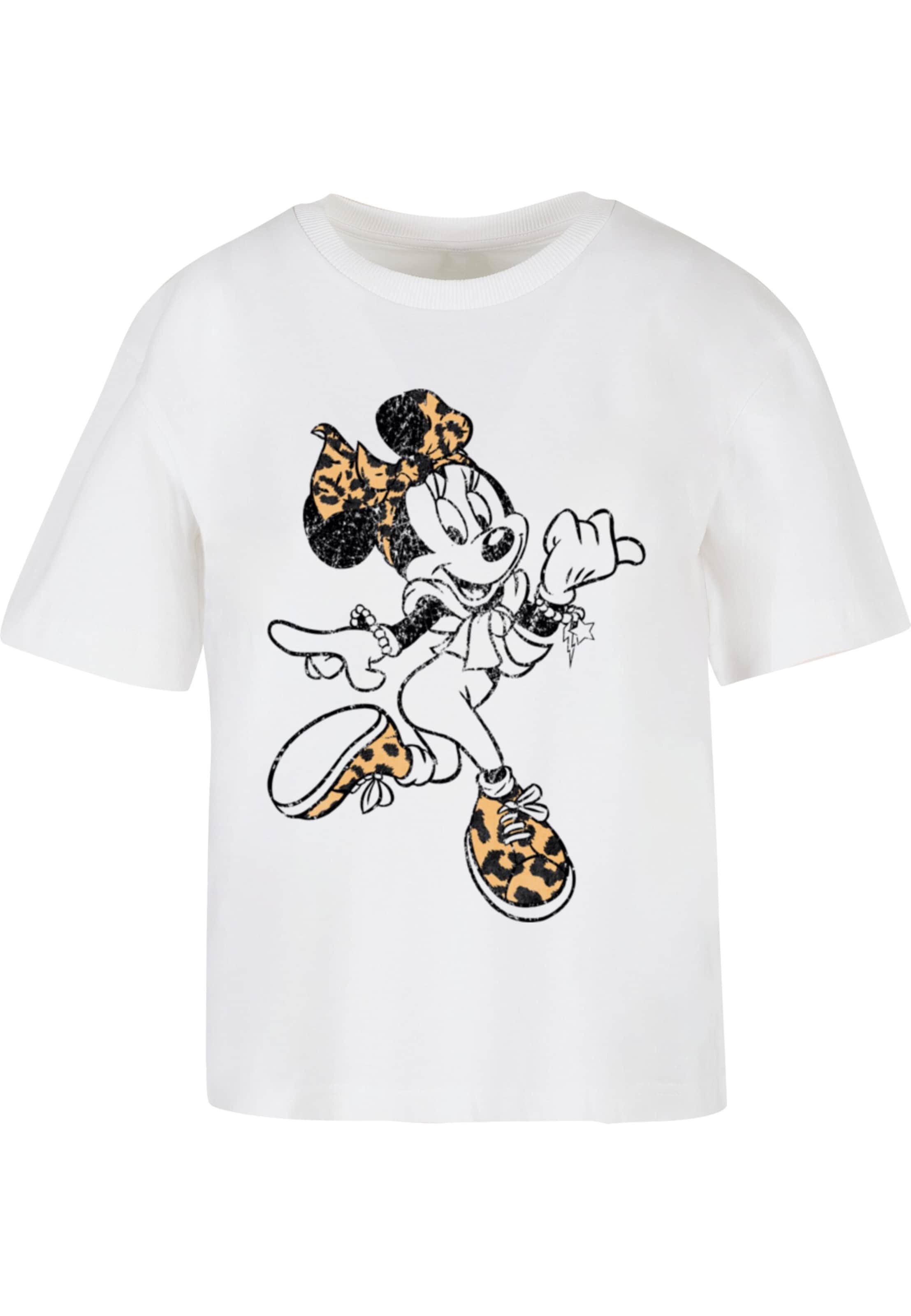 Merchcode Shirt 'Minnie Mouse Leo' in White: front