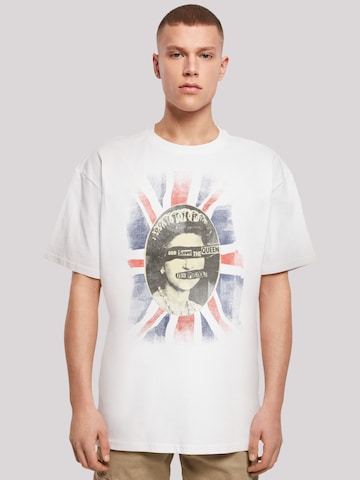 T-Shirt 'Sex Pistols God Save The Queen' F4NT4STIC en blanc : devant