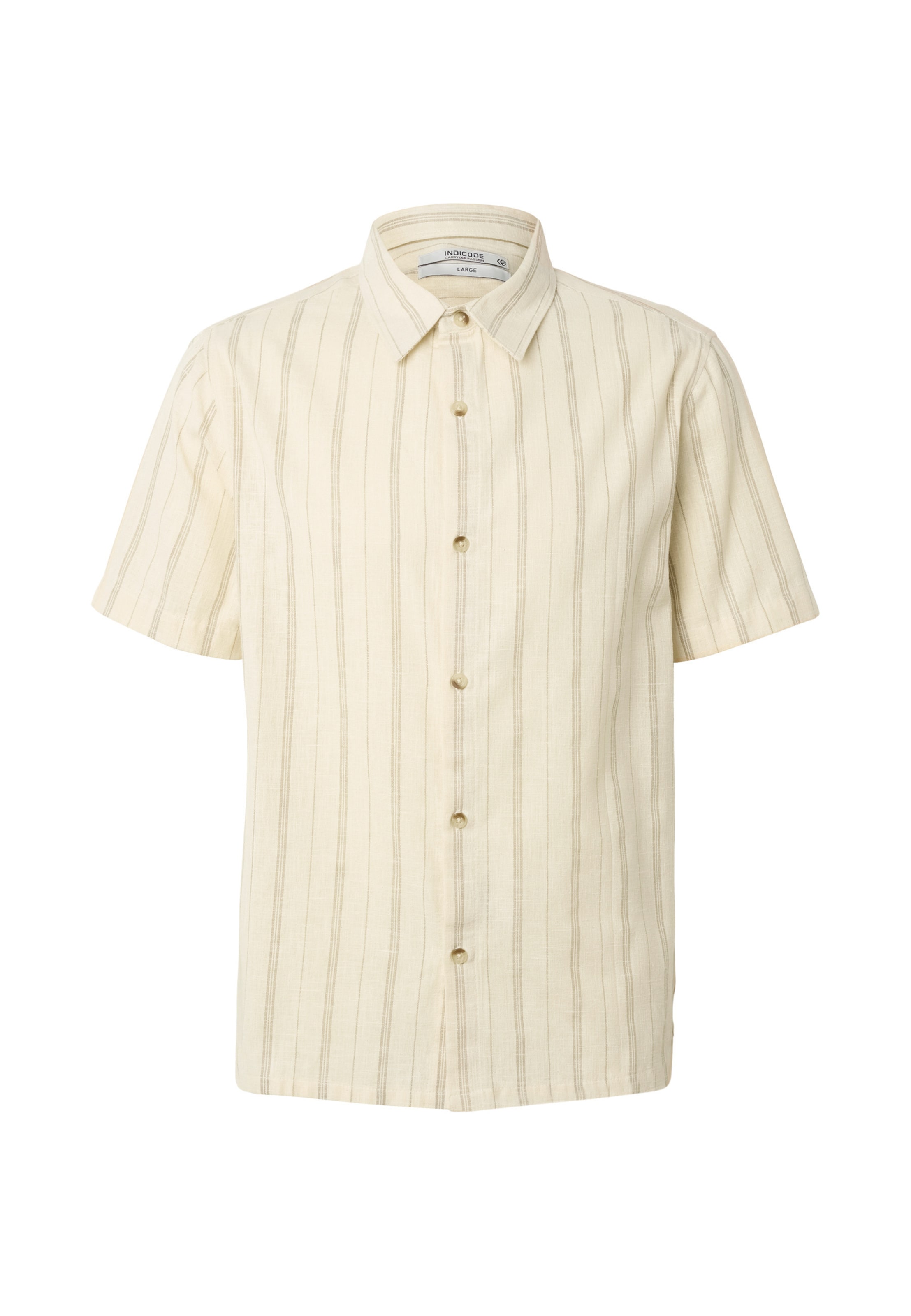 INDICODE JEANS Chemise 'Juliano' en sable / taupe, Vue avec produit