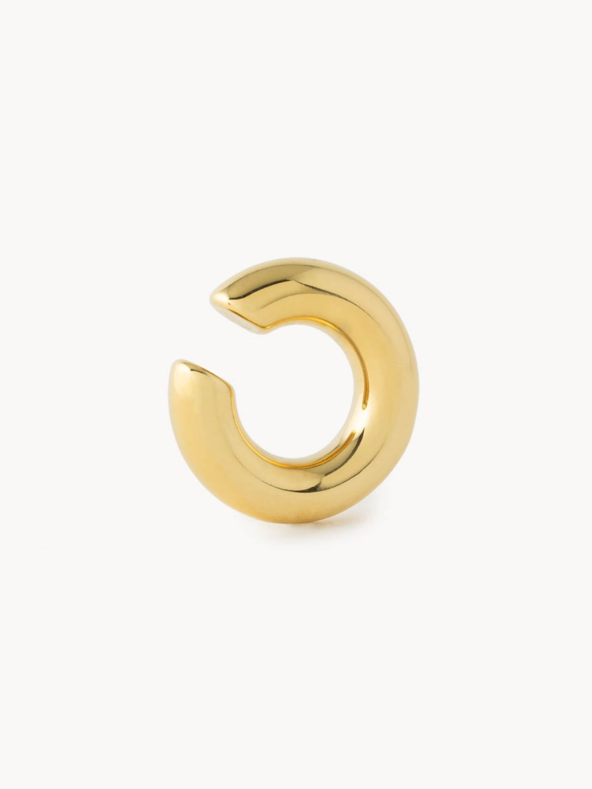 YParis Oorbellen 'Ear cuff Big Bowie G' in Goud: voorkant