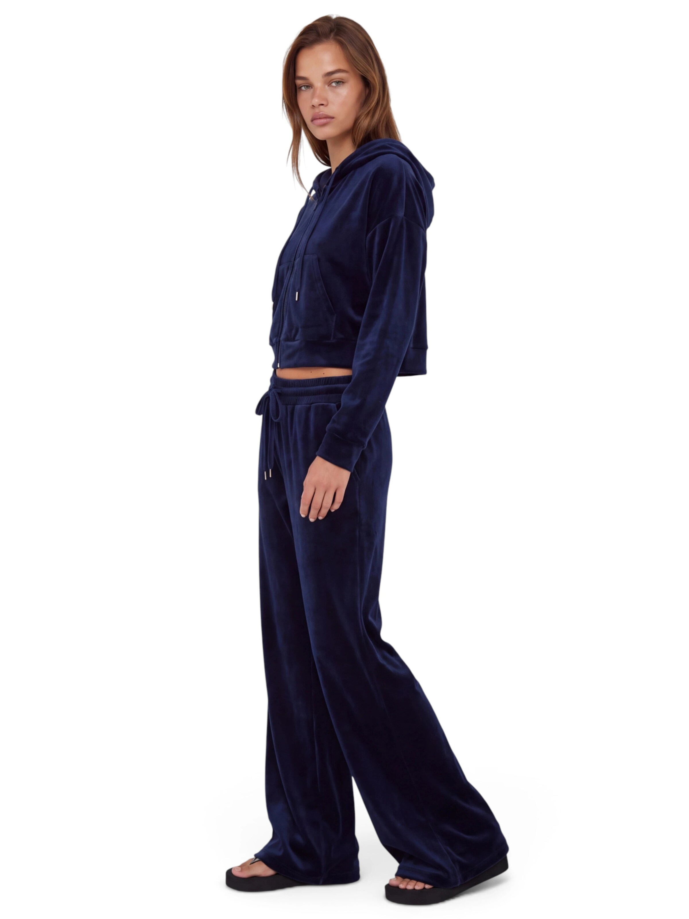 CHOLIDOU Flared Trousers in Blue