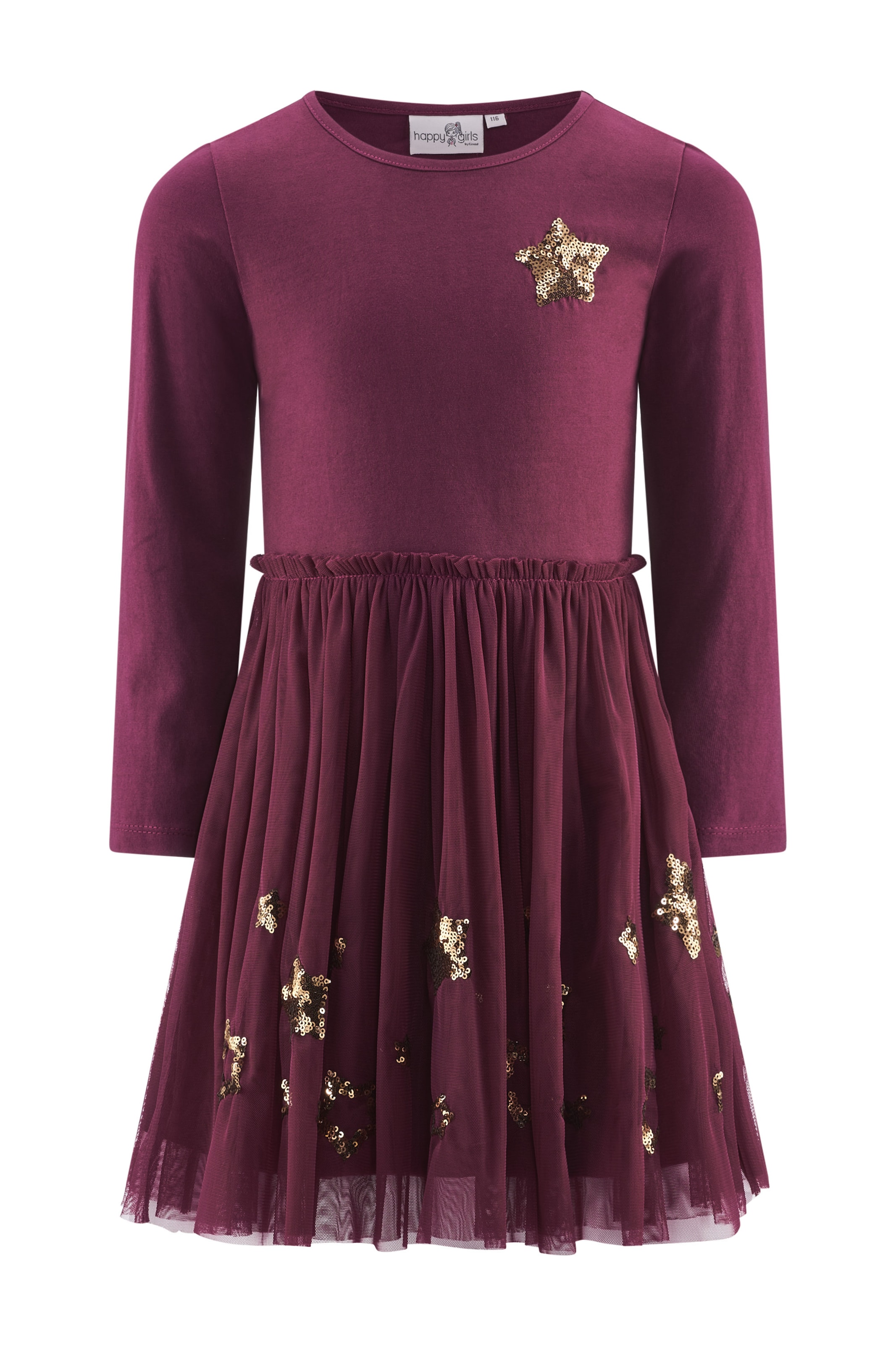 Rochie de la happy girls pe roșu: față