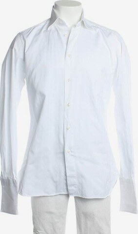 Zegna Button Up Shirt in S in White: front