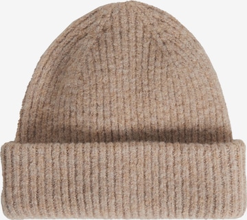 Bonnet Bershka en beige : devant