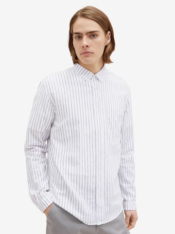 balta TOM TAILOR DENIM Standartinis modelis Marškiniai: priekis