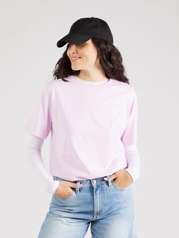CONVERSE Shirt 'Go-To' in Lila: voorkant