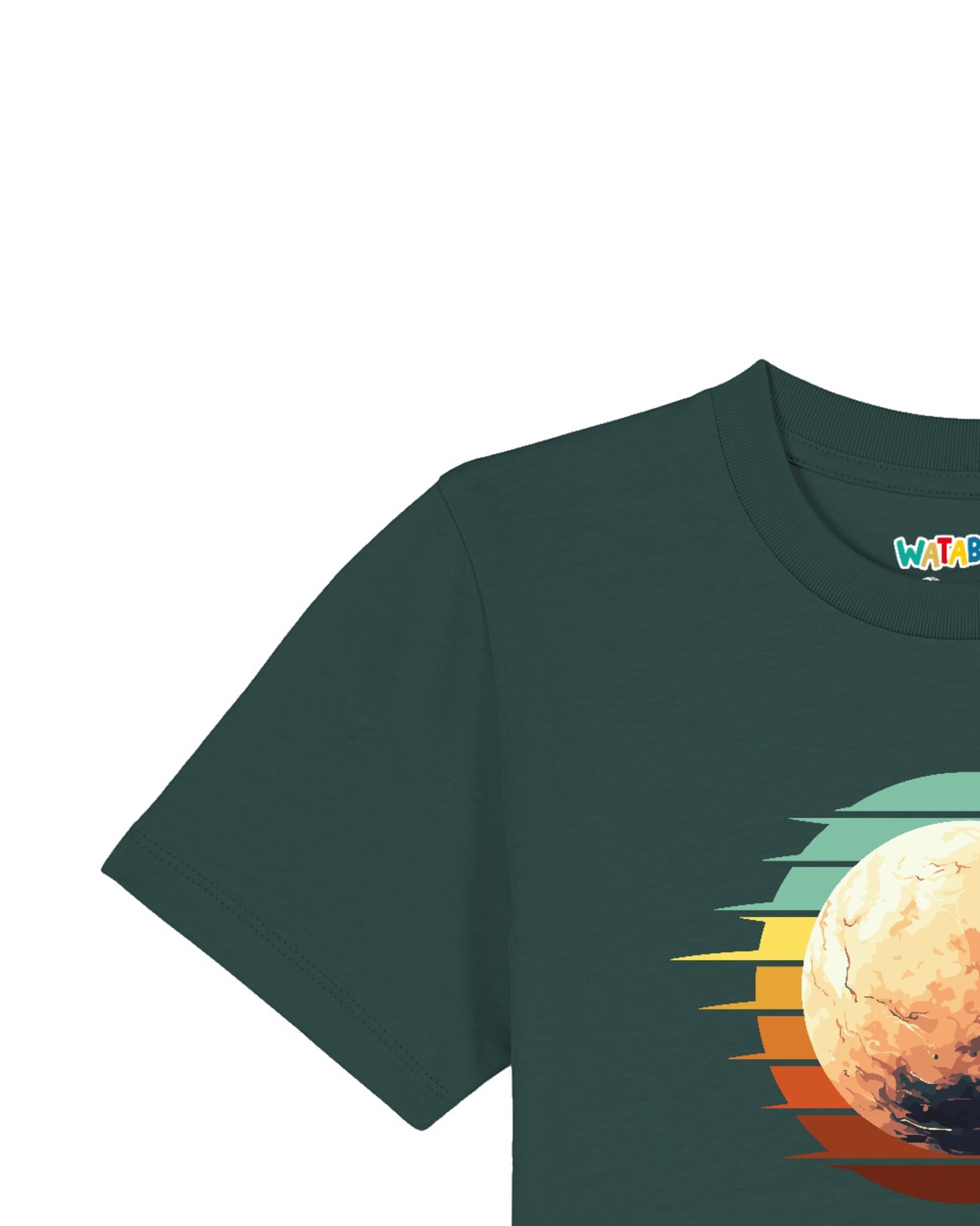 watabout.kids Shirt ' Pluto Retro Sunset ' in Groen