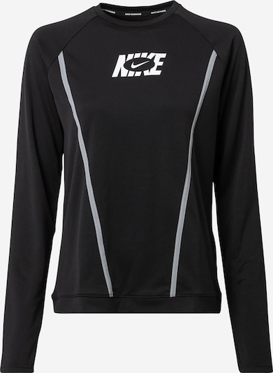 NIKE T-shirt fonctionnel en gris argenté / noir / blanc, Vue avec produit