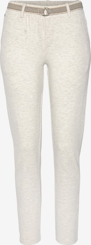 KangaROOS Tapered Pants in White: front