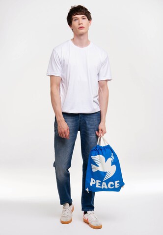 LOGOSHIRT Gymtas 'Peace - Friedenstaube' in Blauw