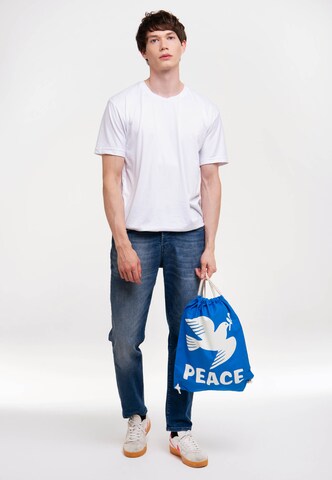 LOGOSHIRT Turnbeutel 'Peace - Friedenstaube' in Blau